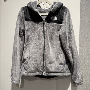 The North Face Kids Black and Gray Fleece Hoodie size L(10/12)